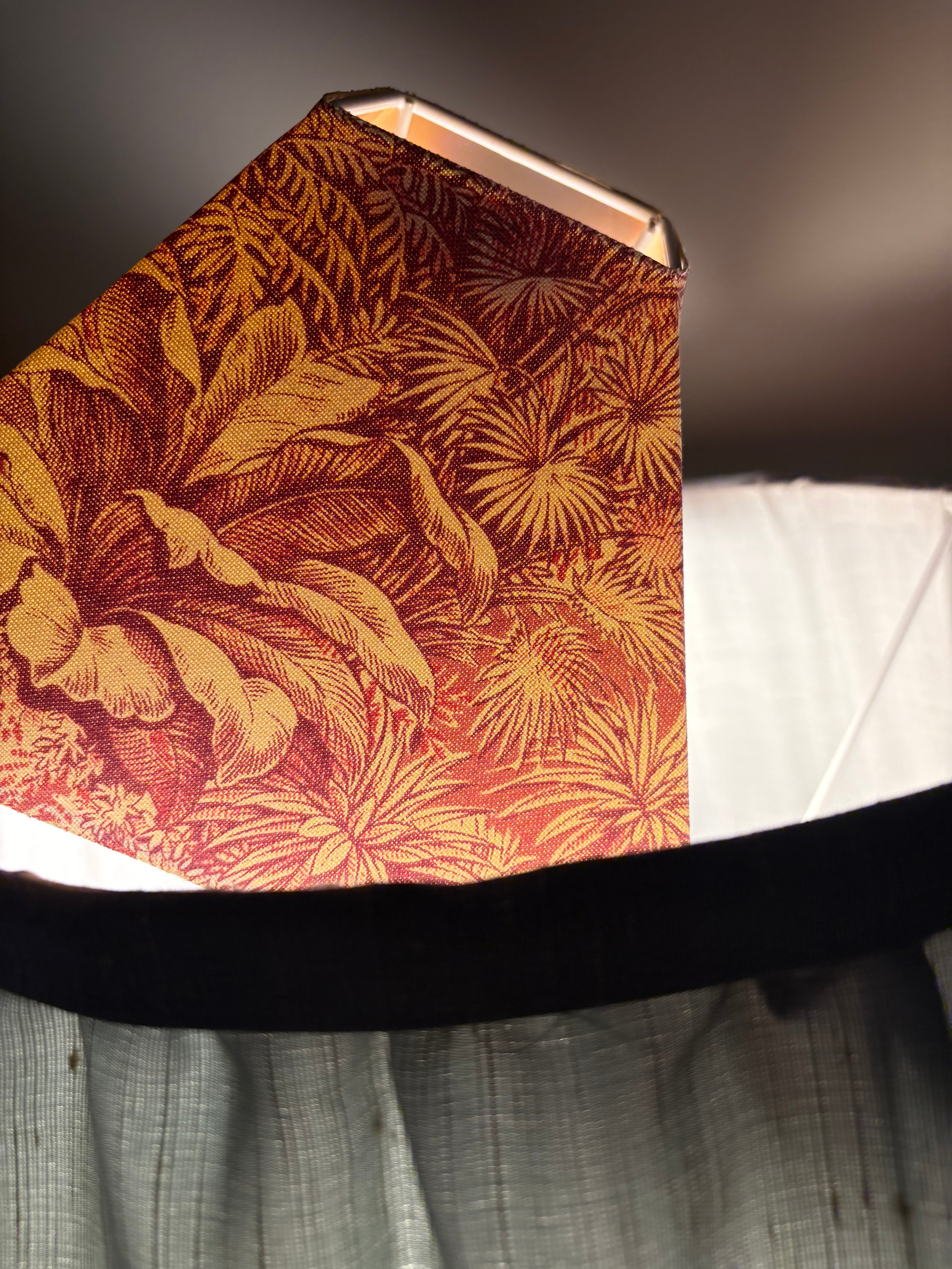 Abat-jour vintage toile de Jouy