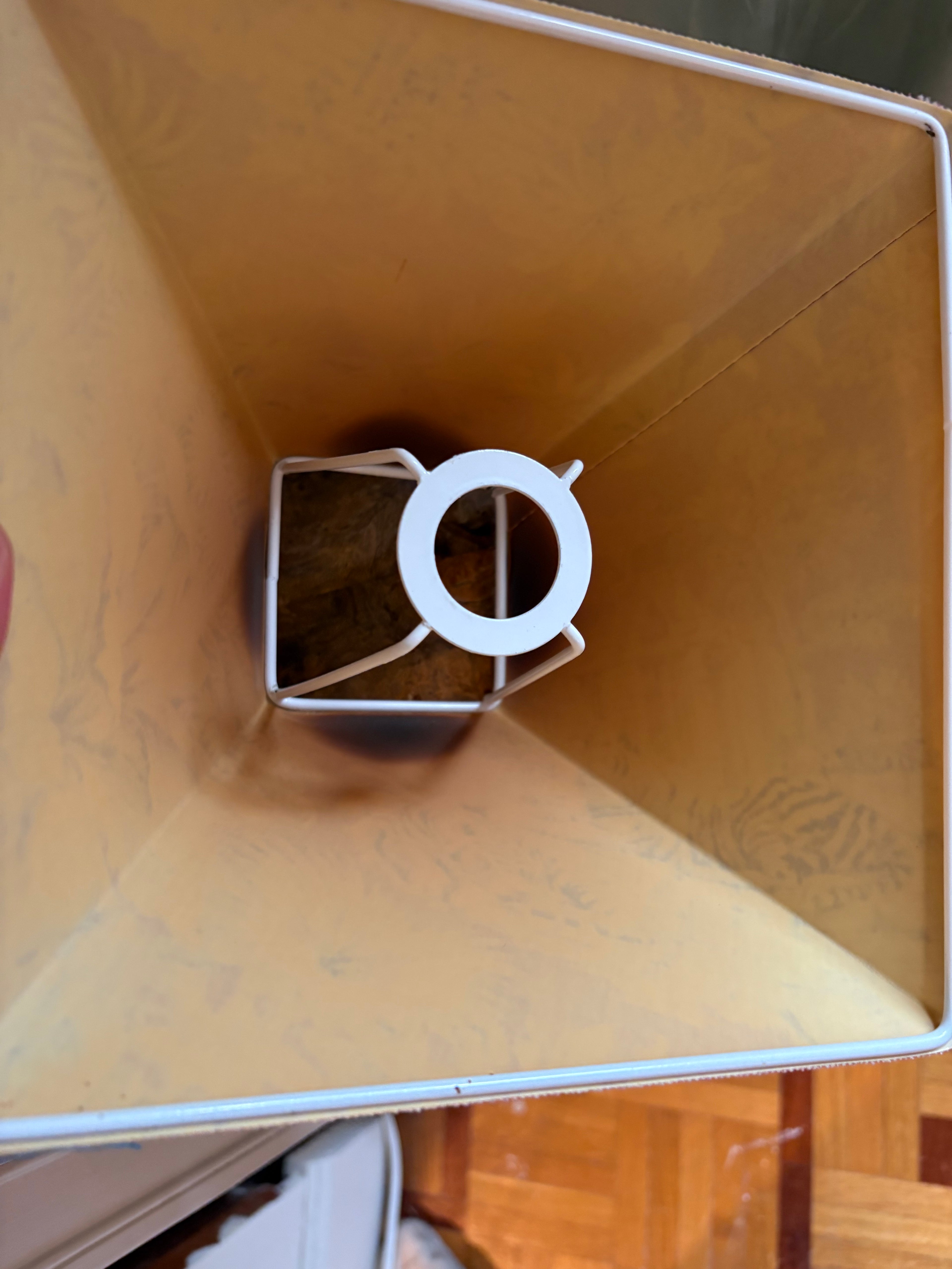 Abat-jour vintage toile de Jouy