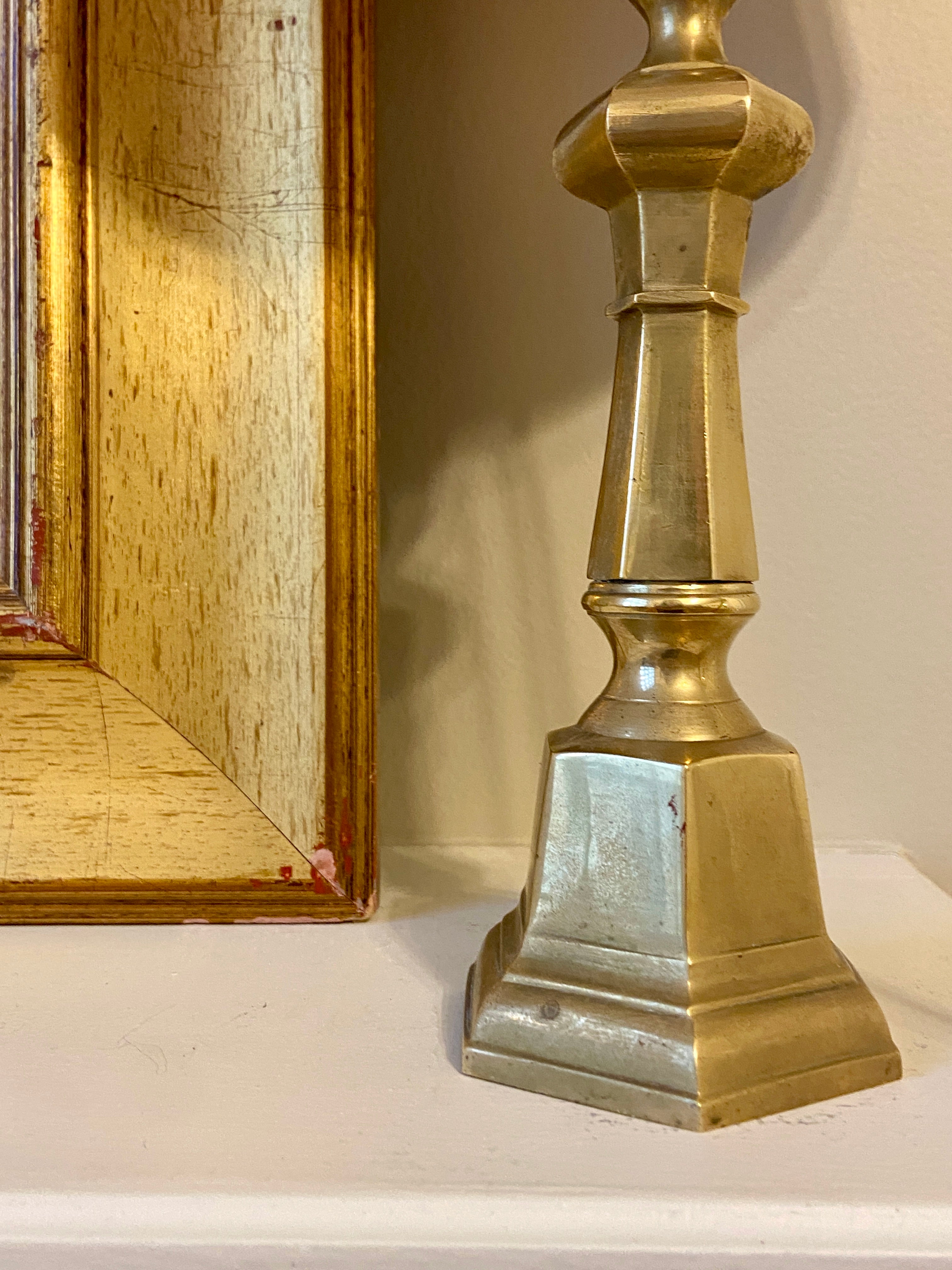 Ancien bougeoir électrifié – abat-jour Marie Demeures