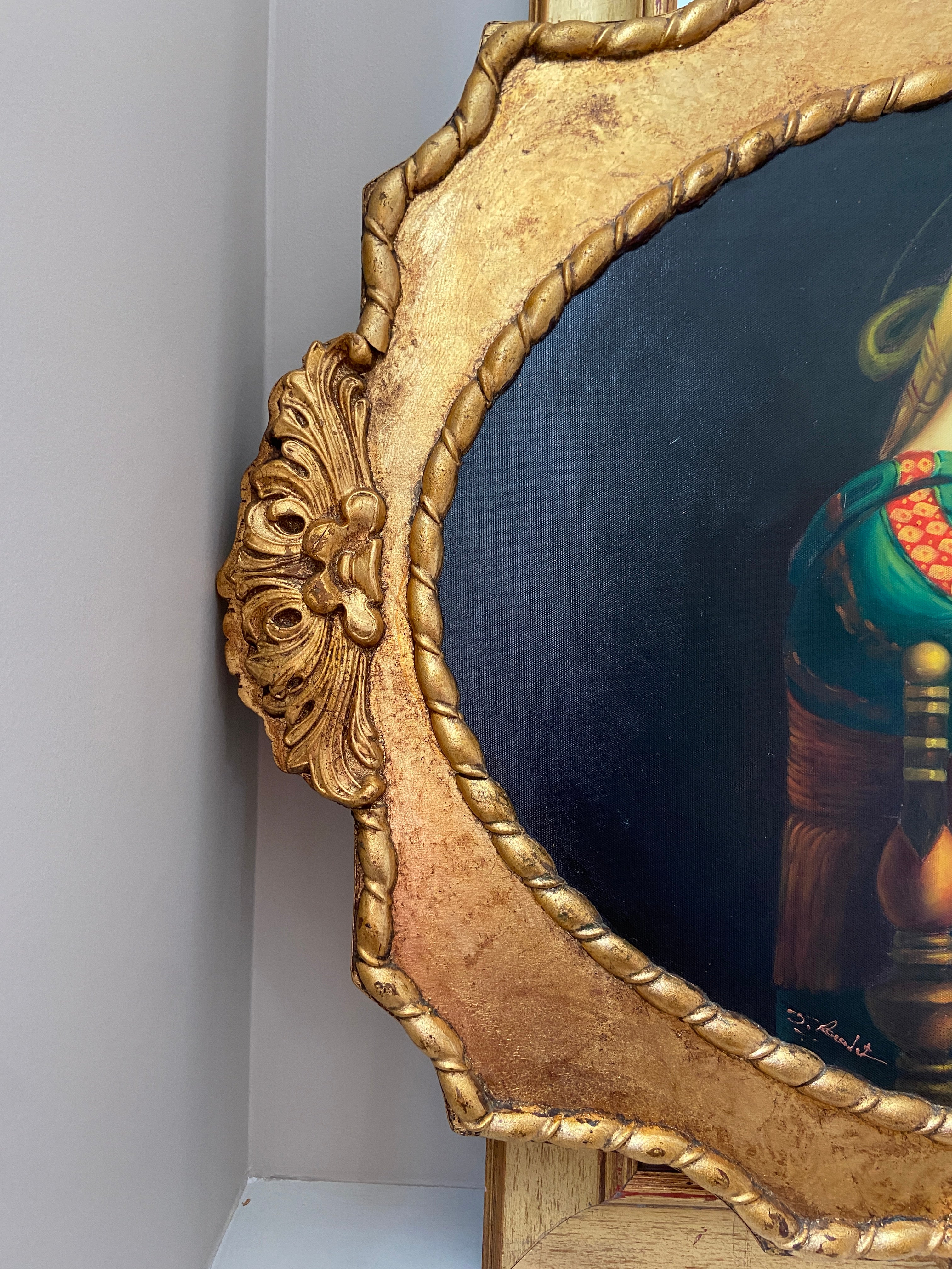 Tableau Vierge à l'enfant, Tempera sur toile