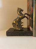 Duo de Cales-Livres en Marbre & Bronze – Cheval Cabré (12 cm)