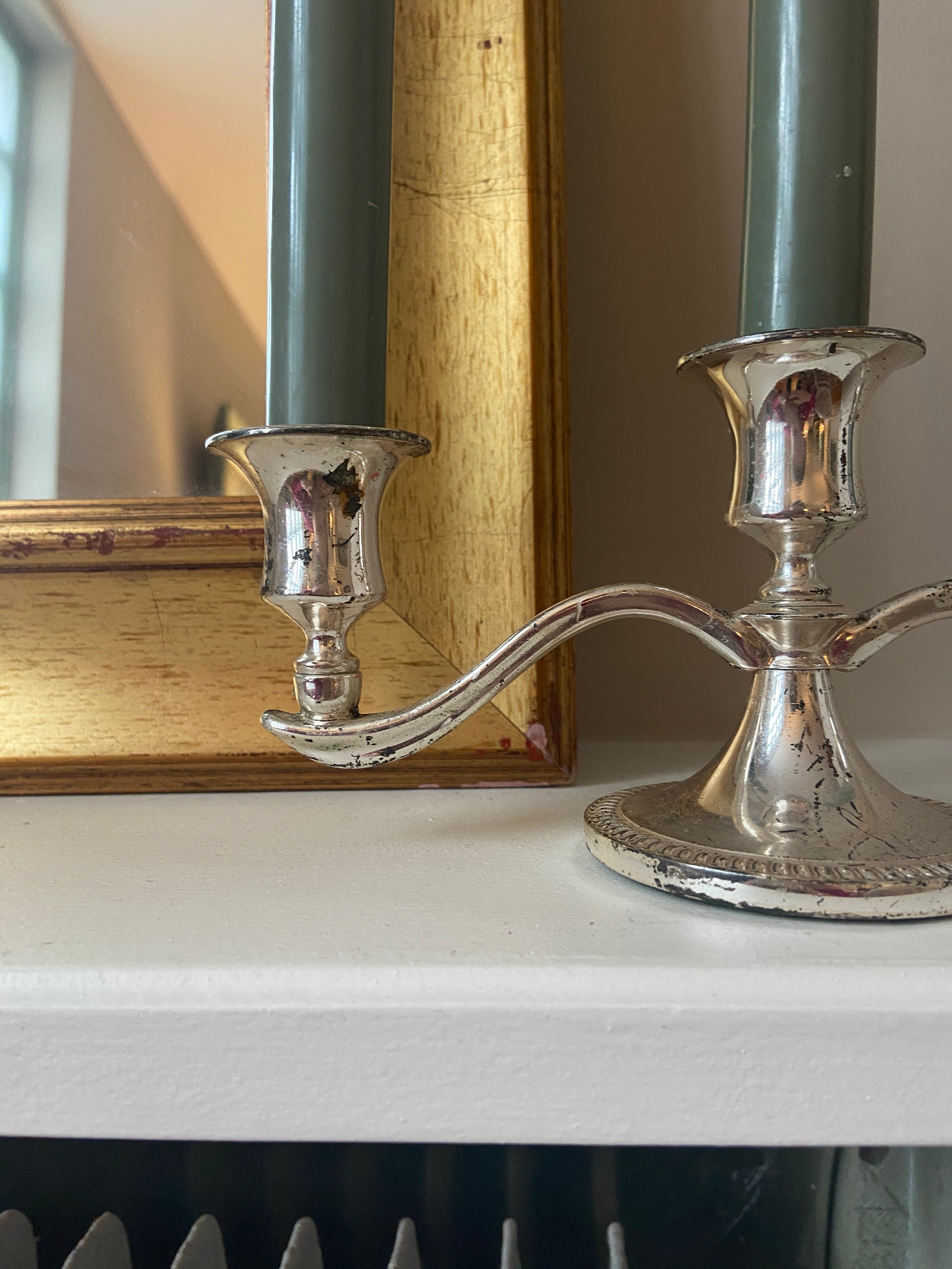 Chandelier métal argenté