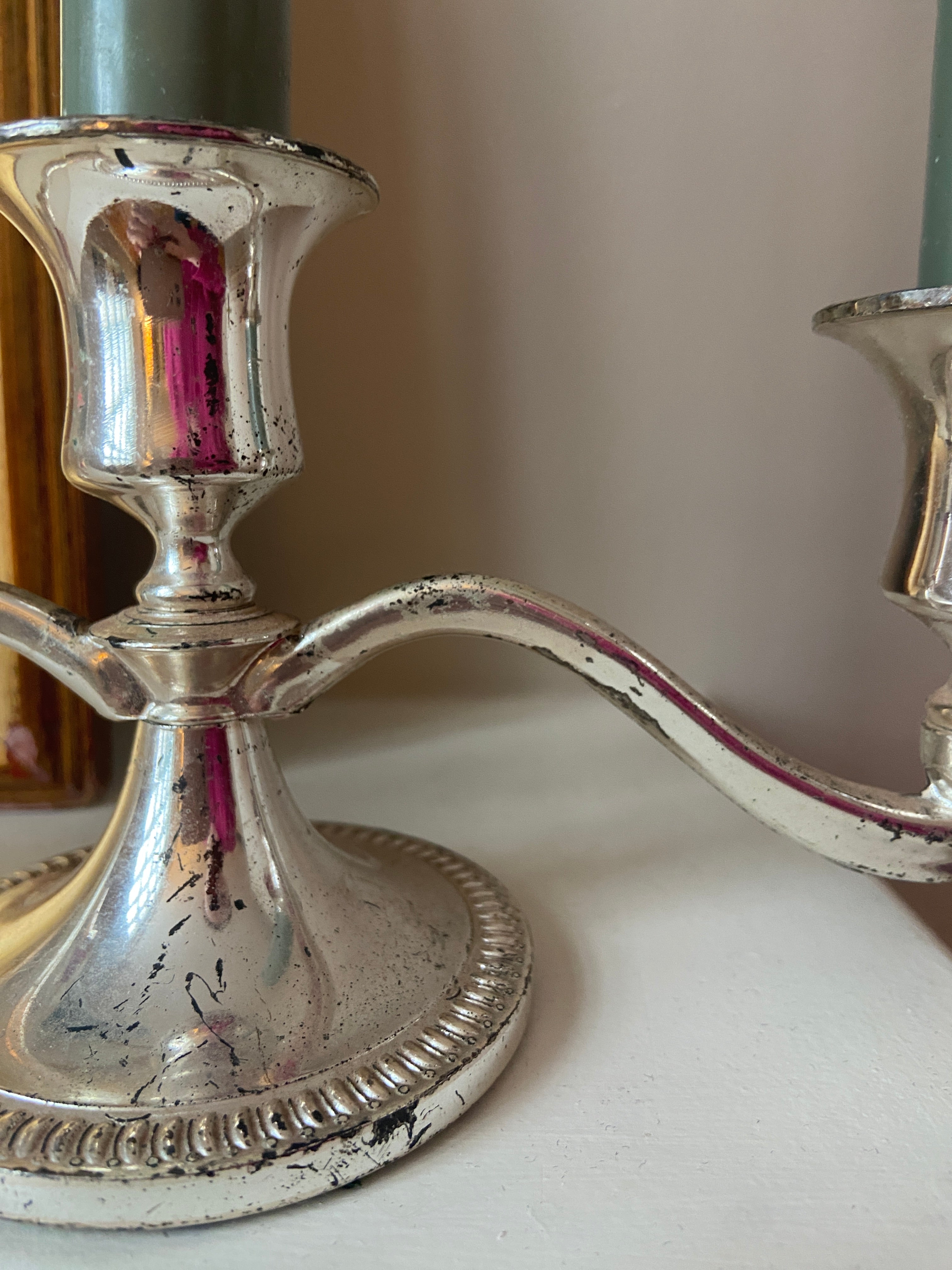 Chandelier métal argenté