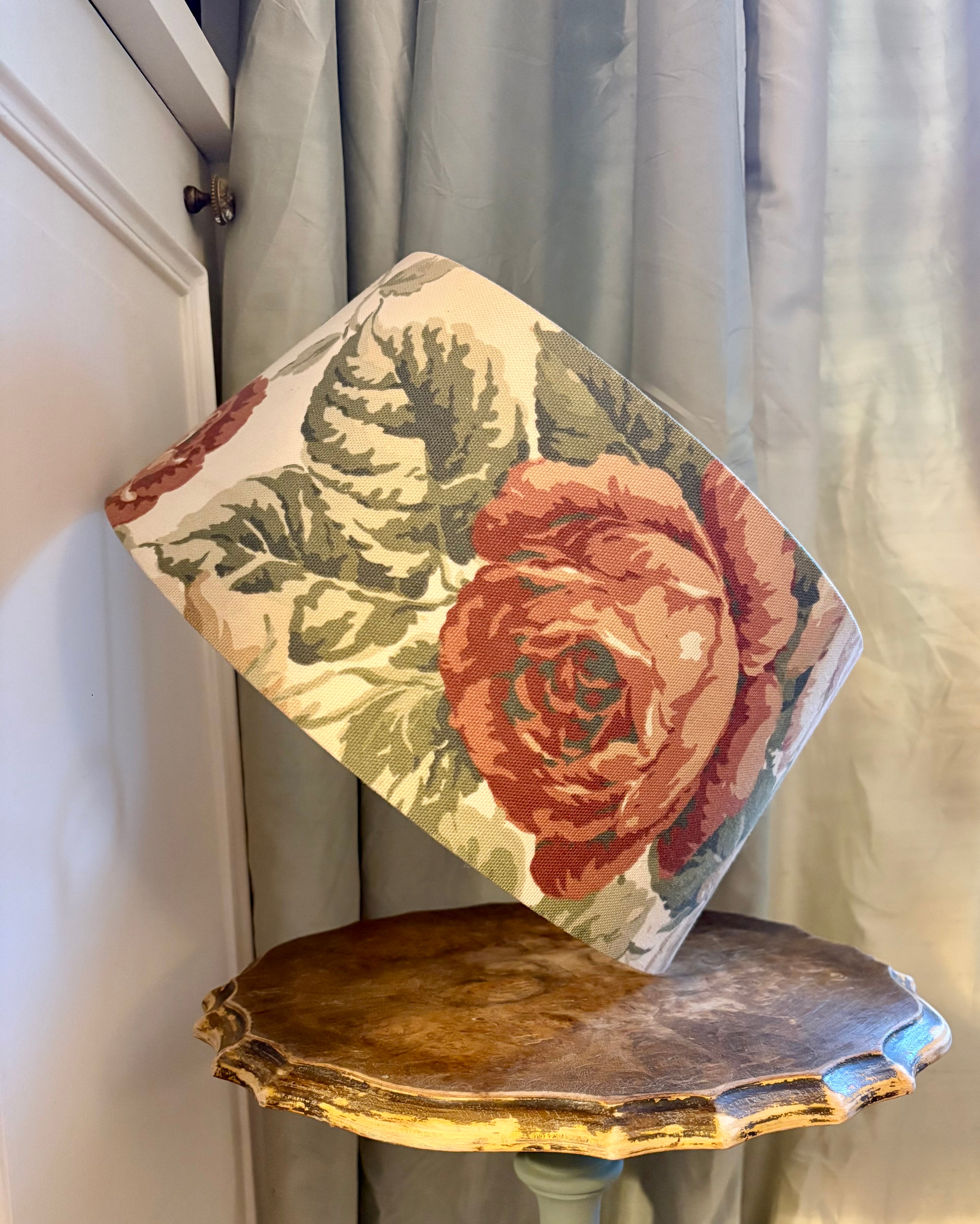 Abat-jour vintage fleuri