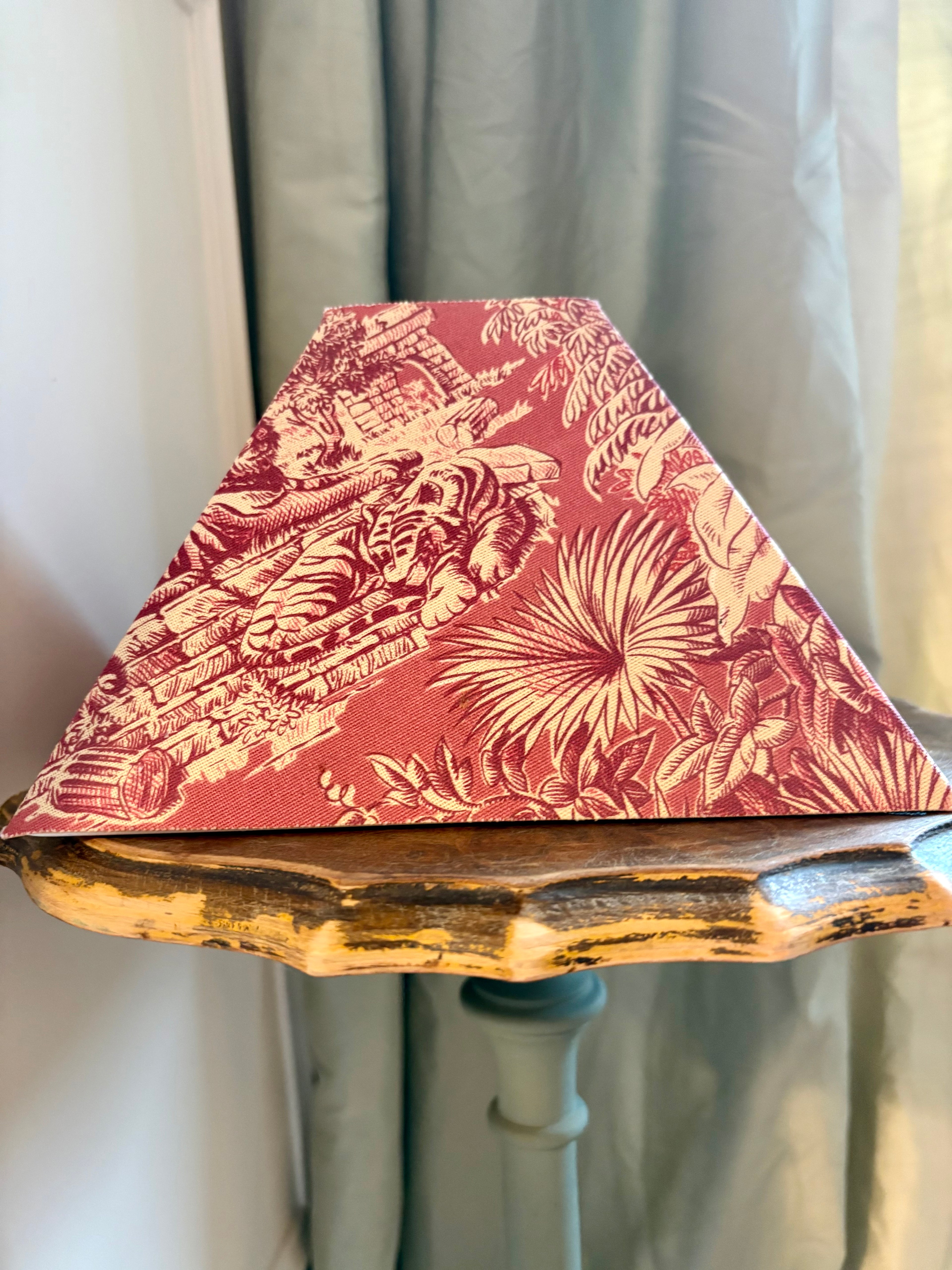 Abat-jour vintage toile de Jouy