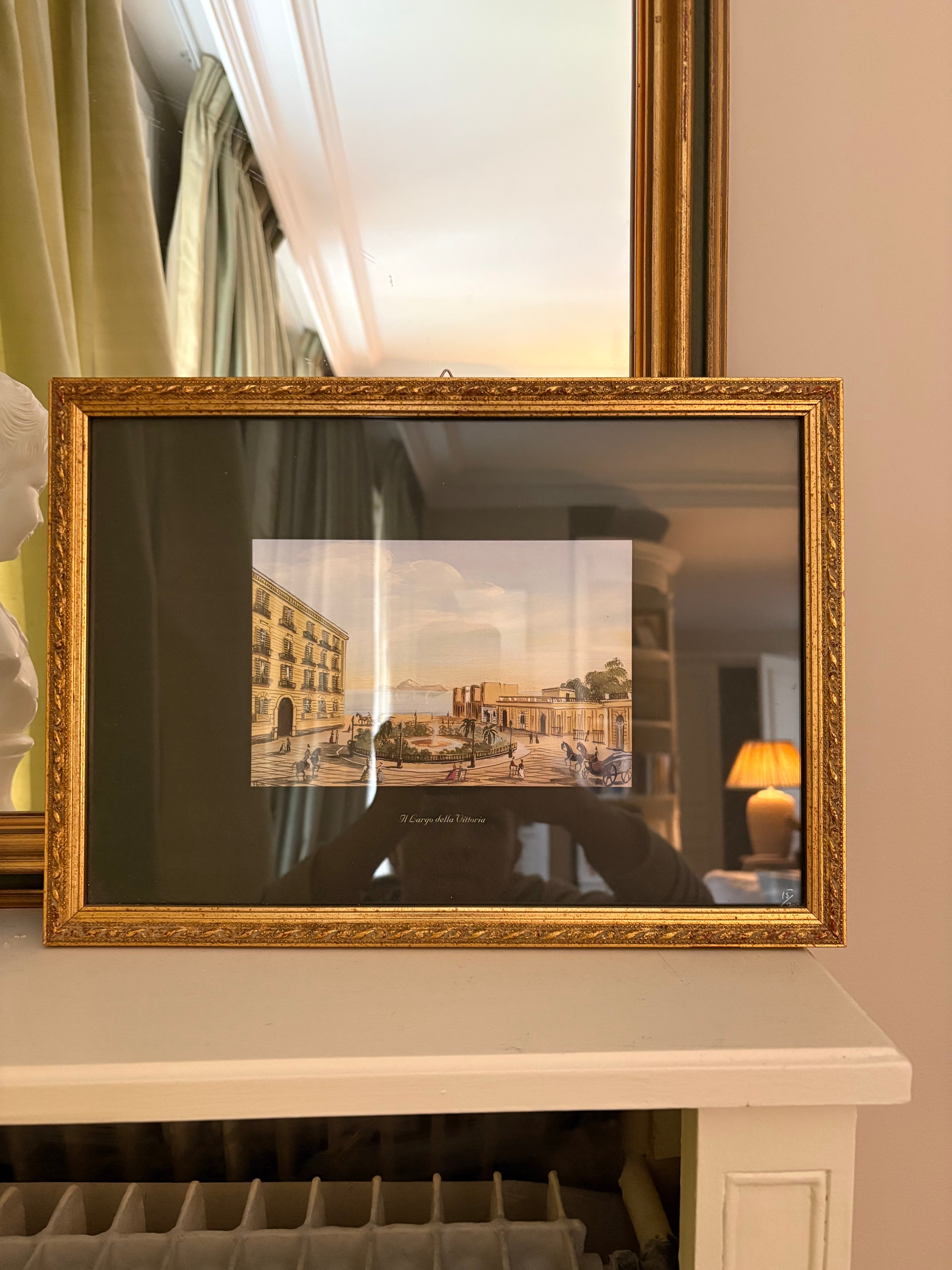 Lithographie ville italienne