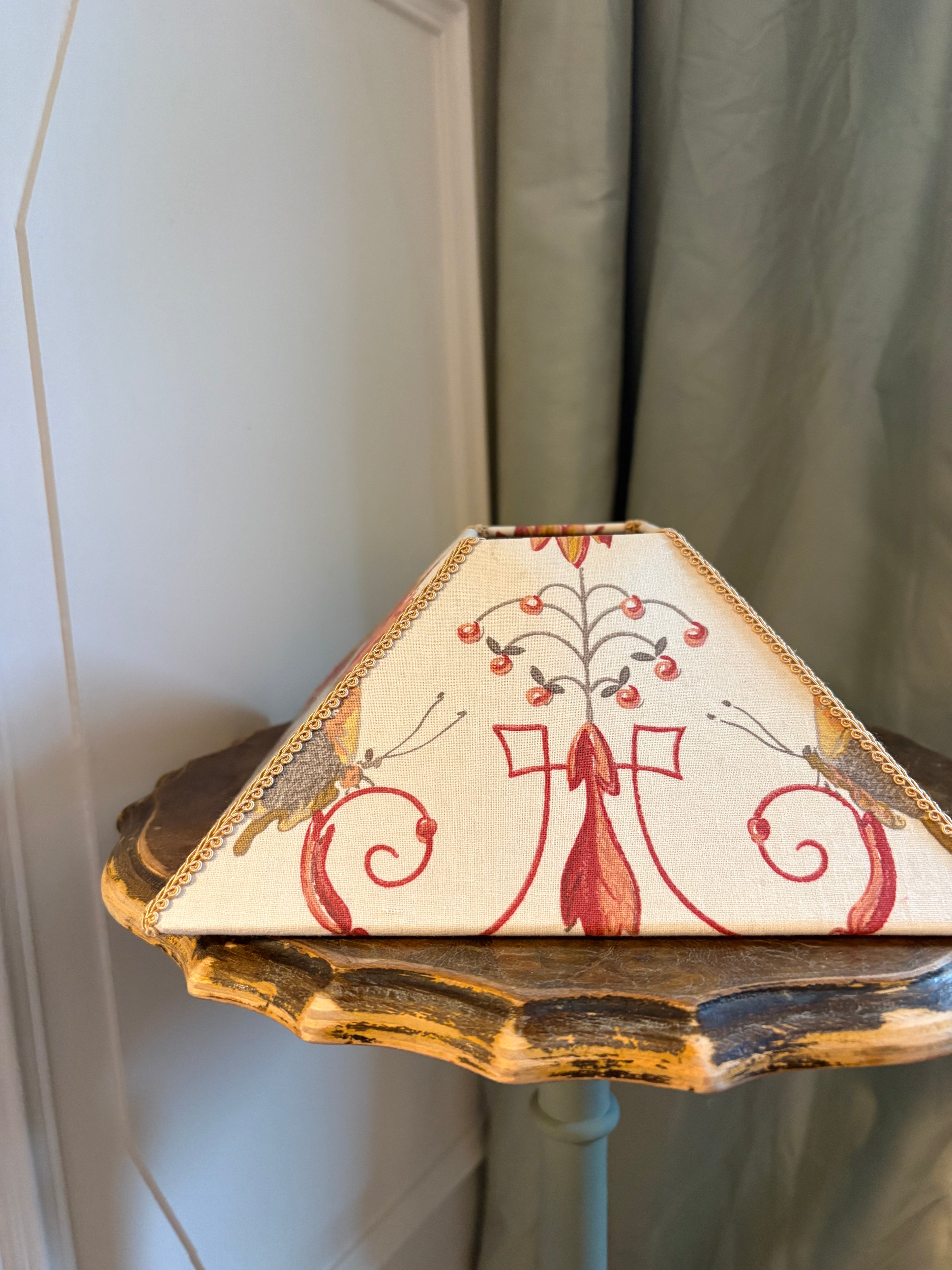 Abat-jour pince fleuri