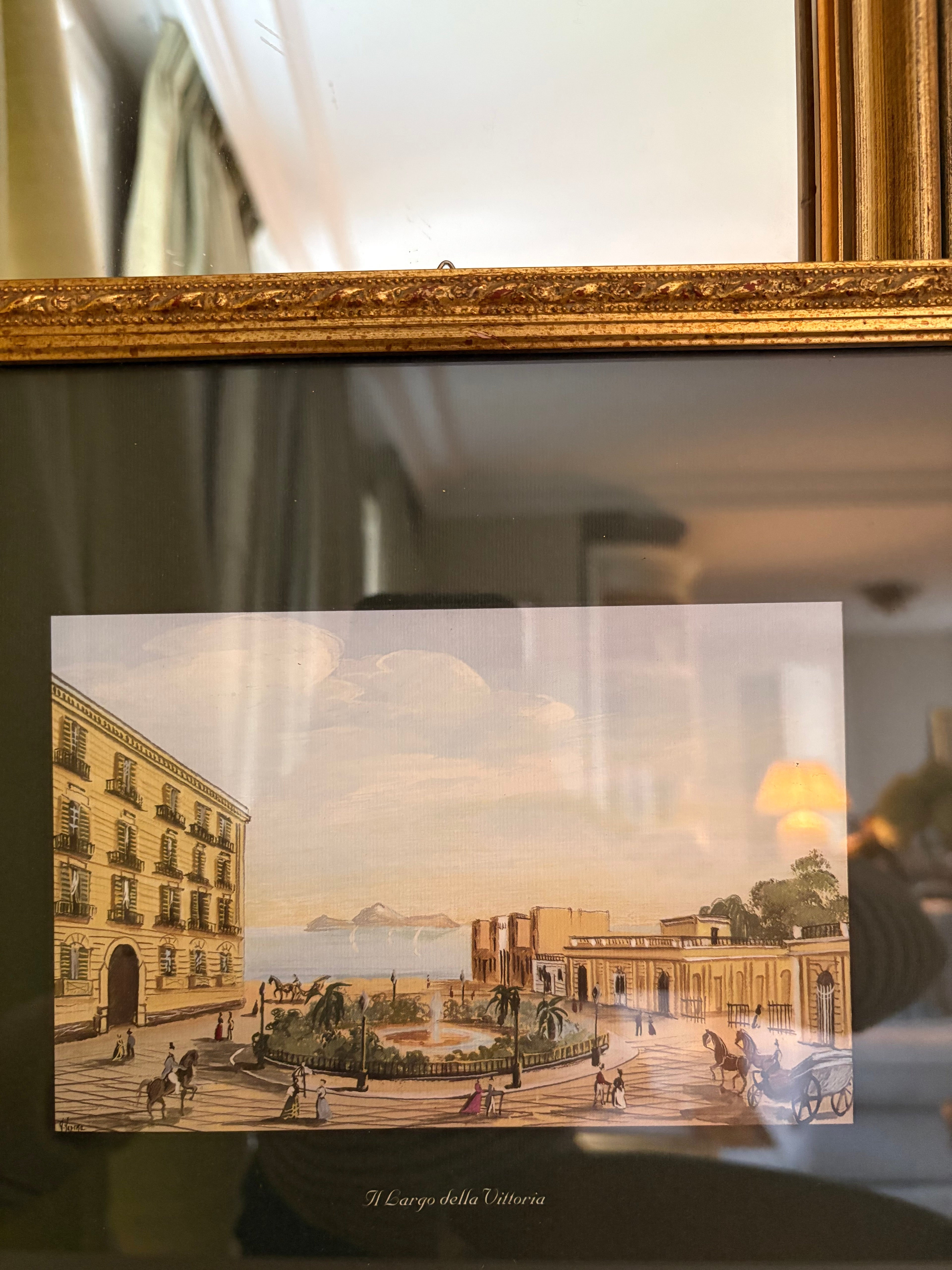 Lithographie ville italienne