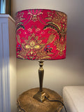 Lampe laiton abat-jour floral