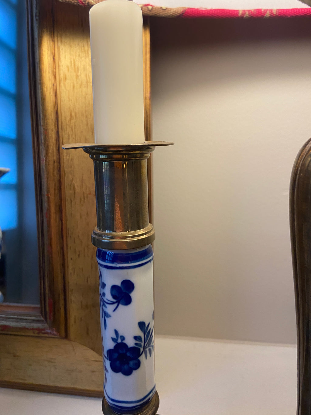 Bougeoir laiton et céramique