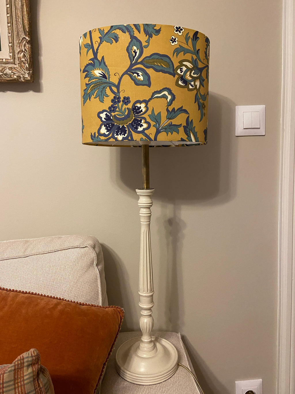 Lampe bois et son abat-jour