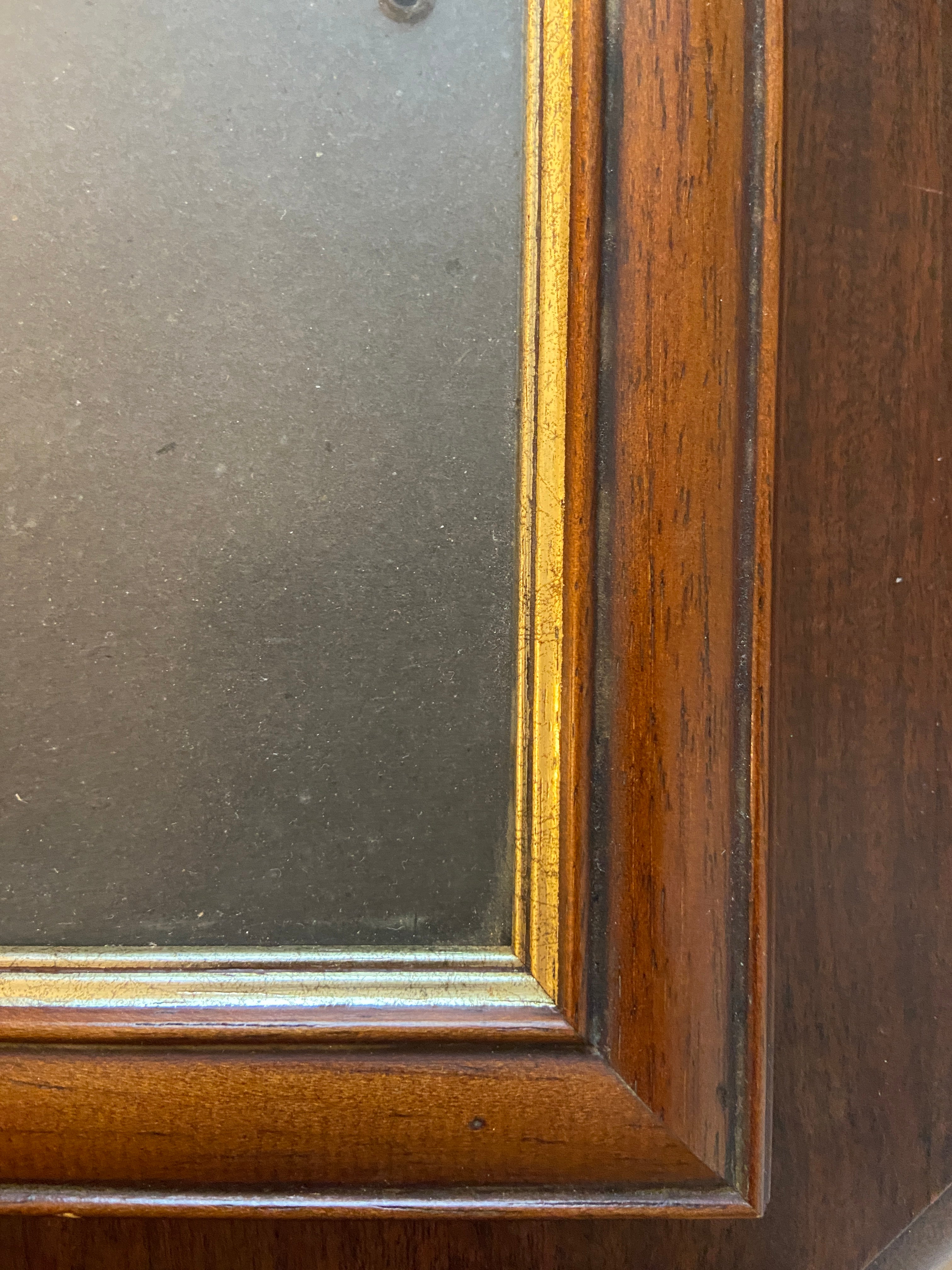 Cadre photo ancien bois détails dorés