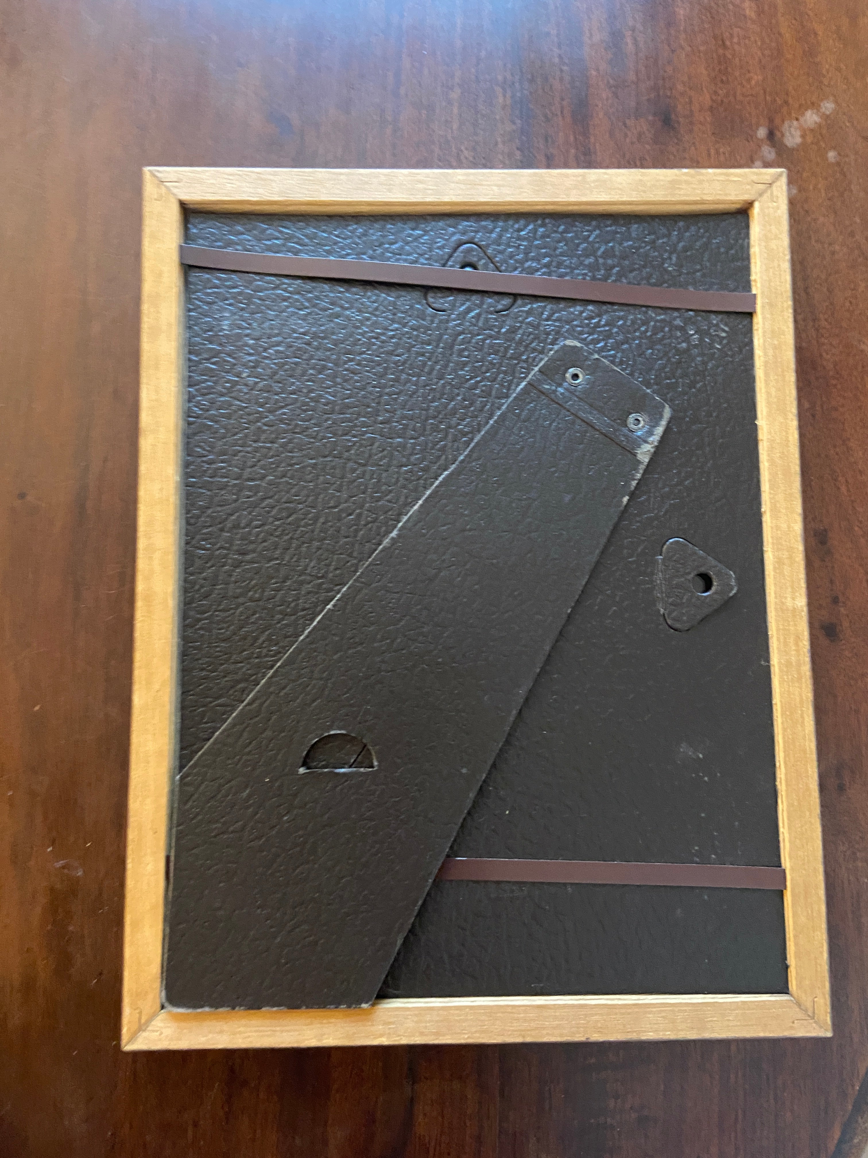 Cadre photo ancien en bois détails dorés