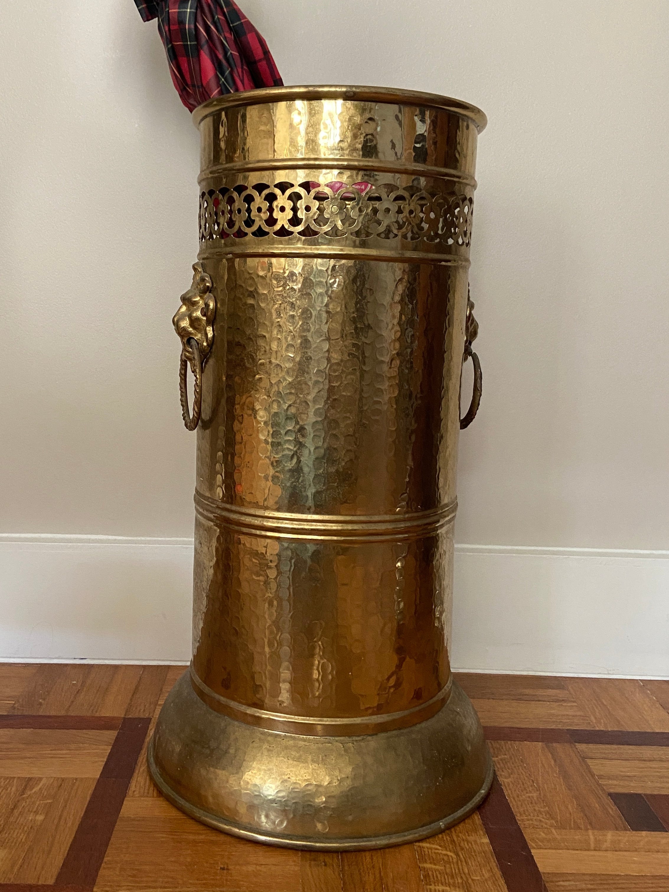 Porte parapluie cuivre massif