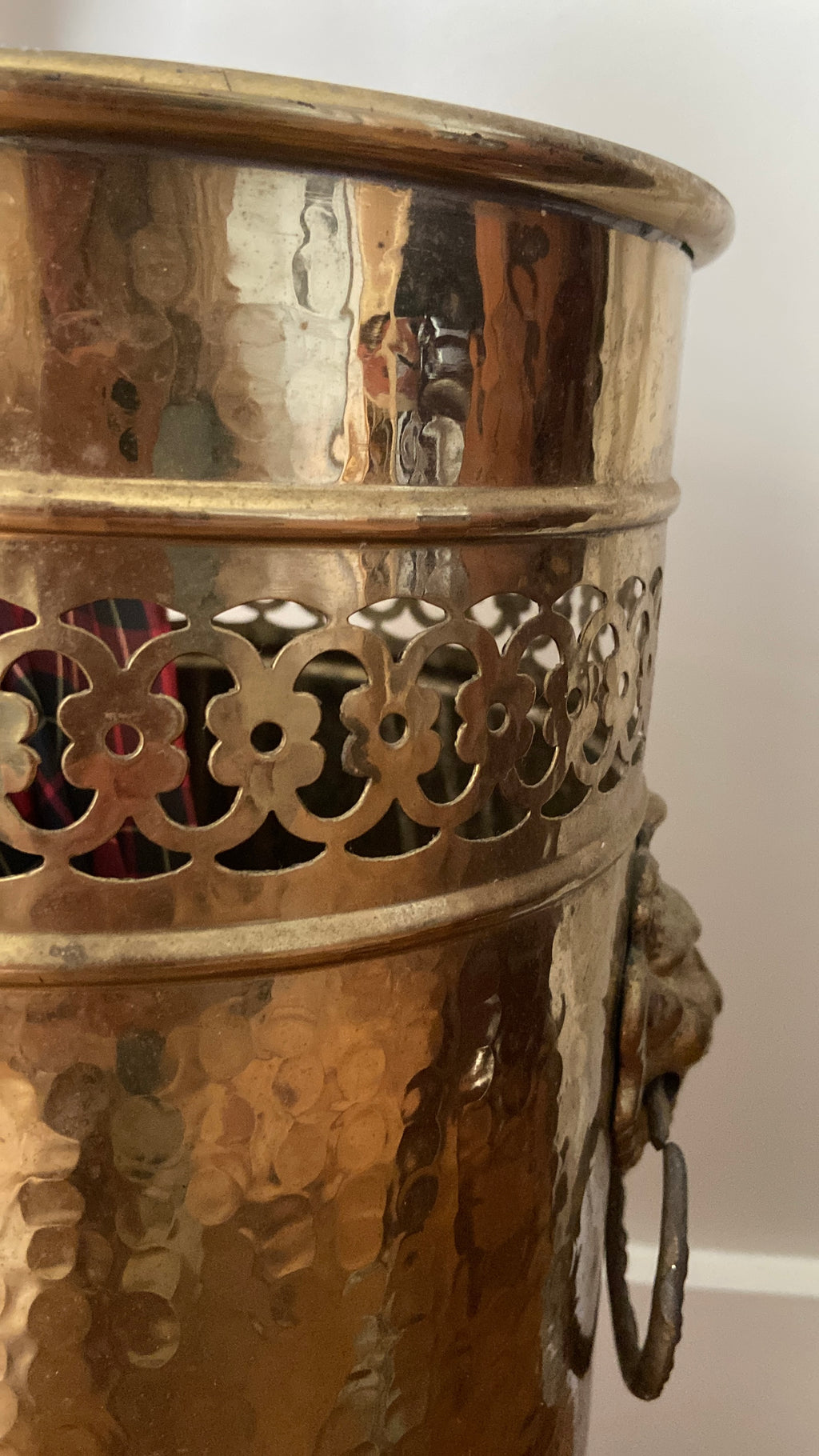 Porte parapluie cuivre massif