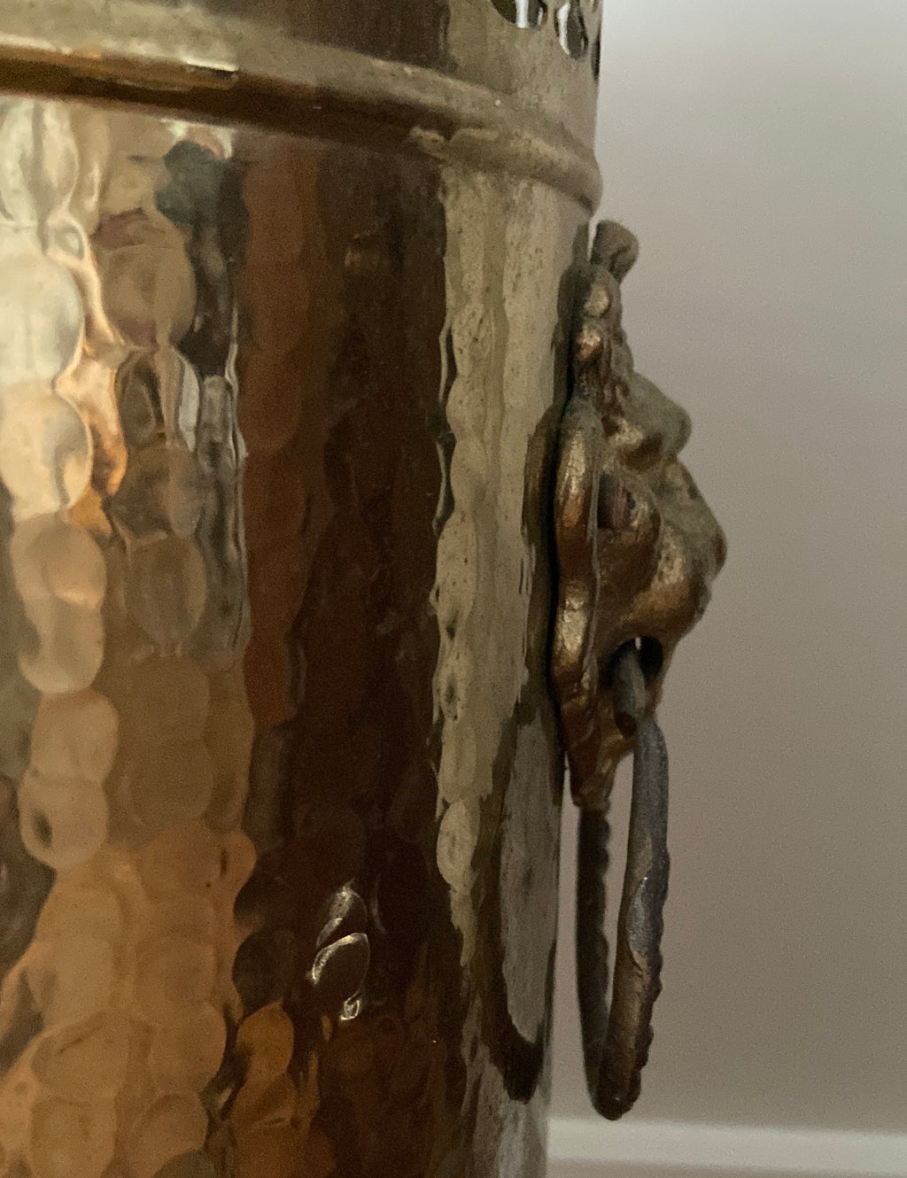 Porte parapluie cuivre massif