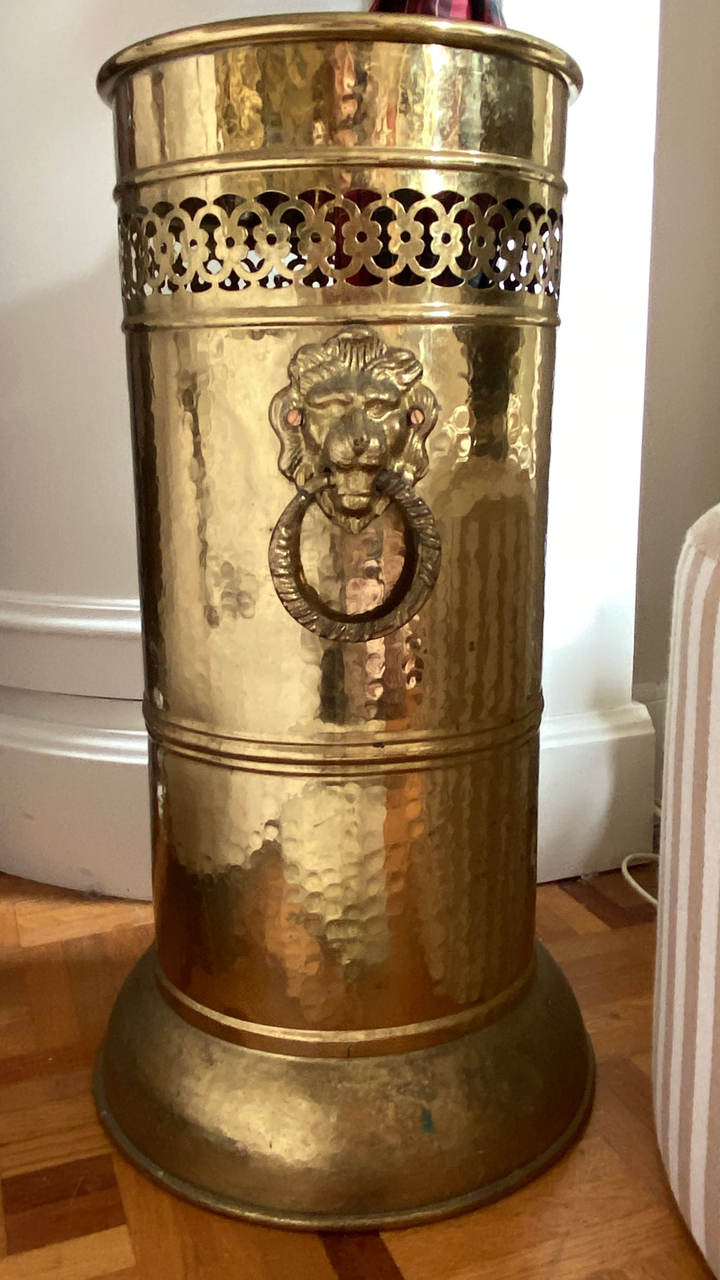 Porte parapluie cuivre massif