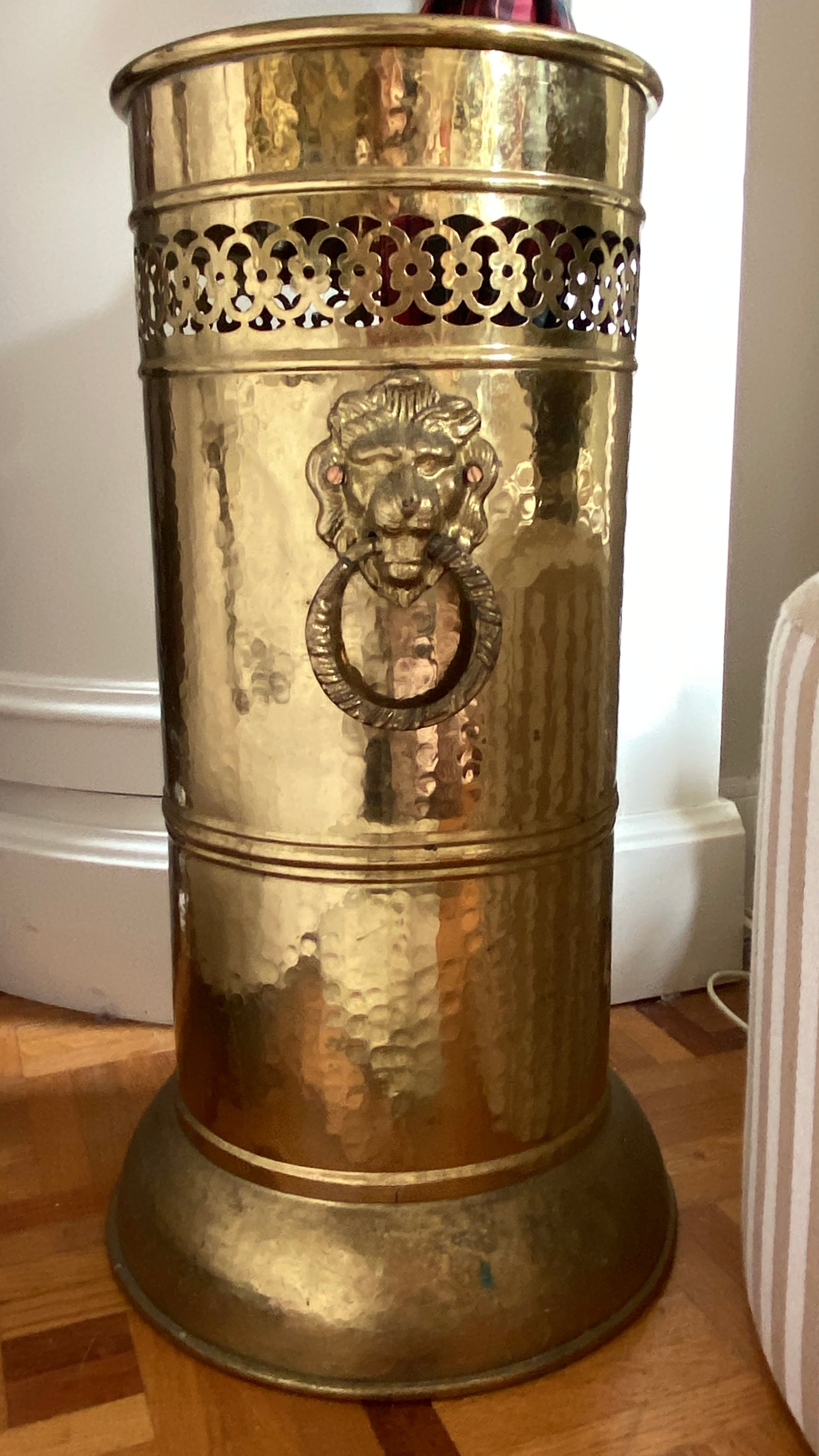 Porte parapluie cuivre massif