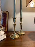 Paire de bougeoirs laiton