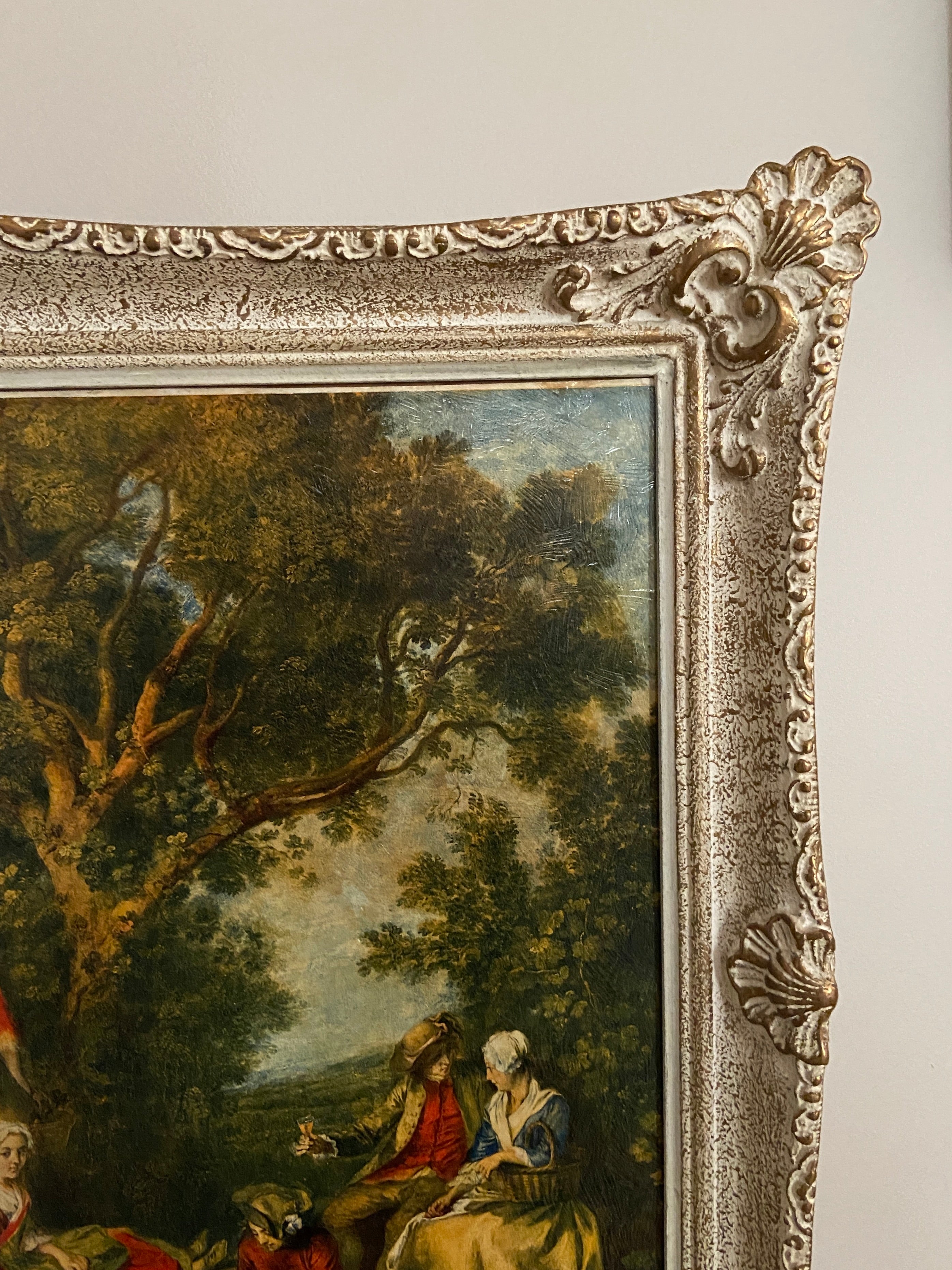 Reproduction vernie au pinceau