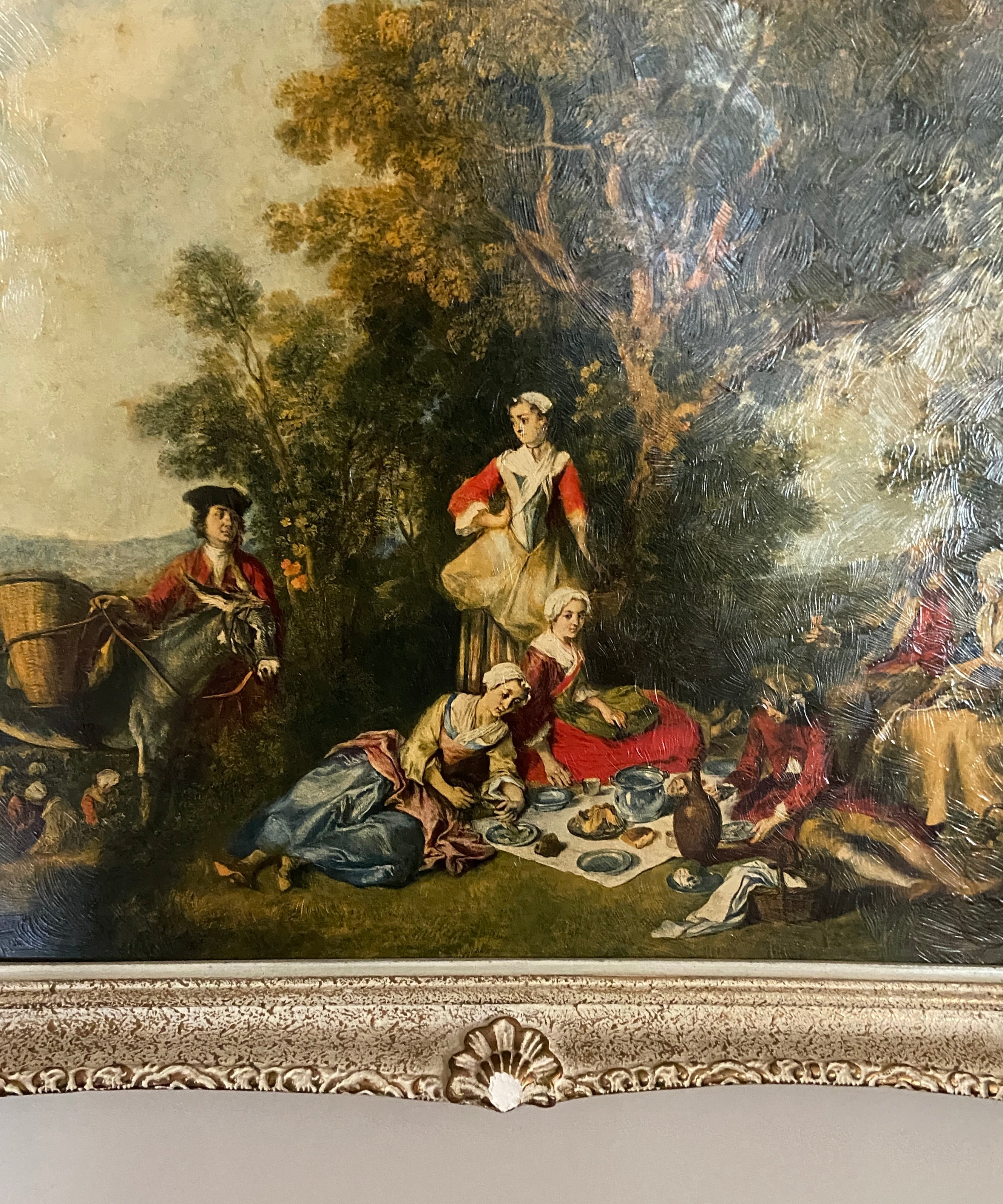 Reproduction vernie au pinceau