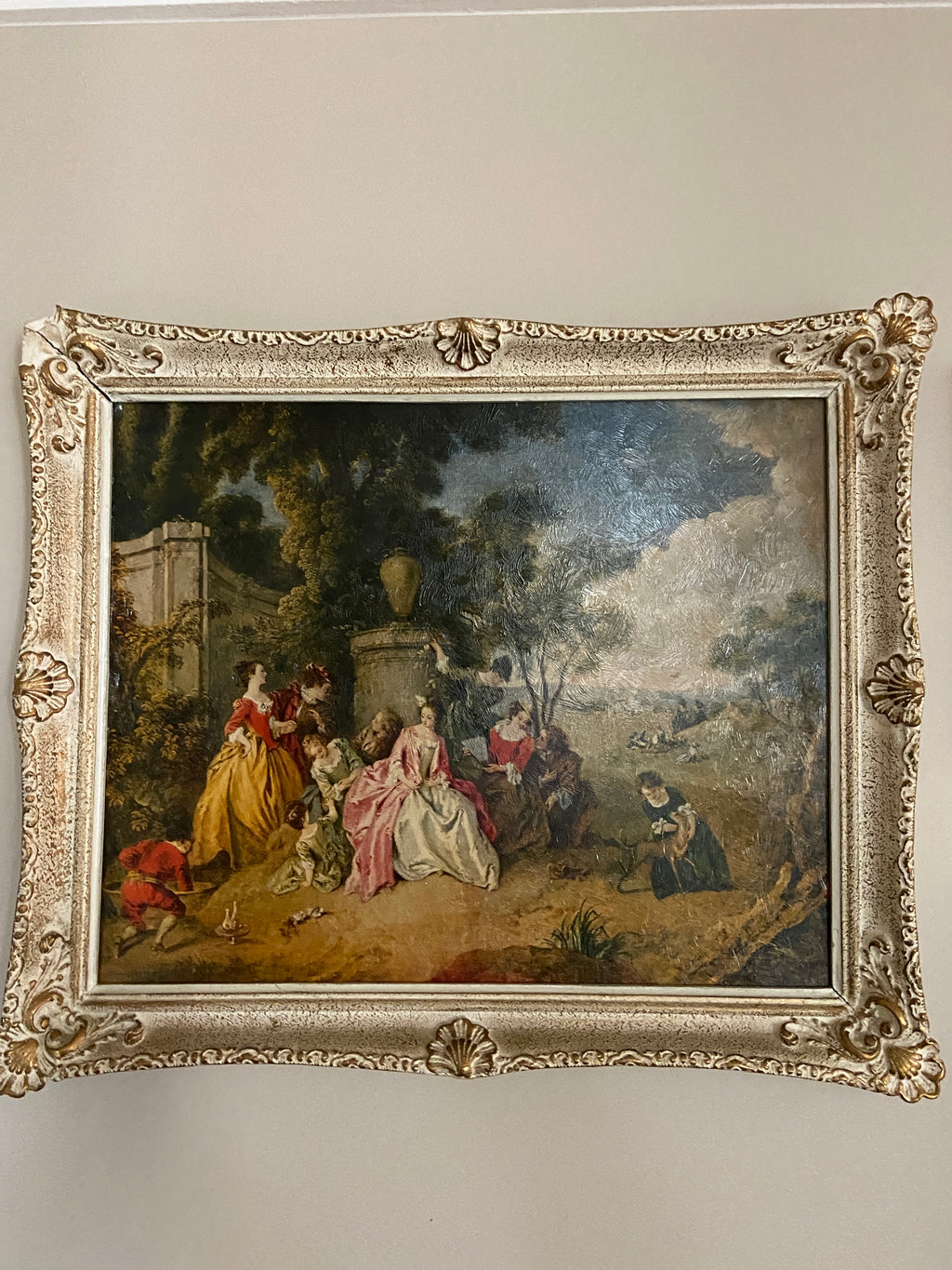 Reproduction vernie au pinceau