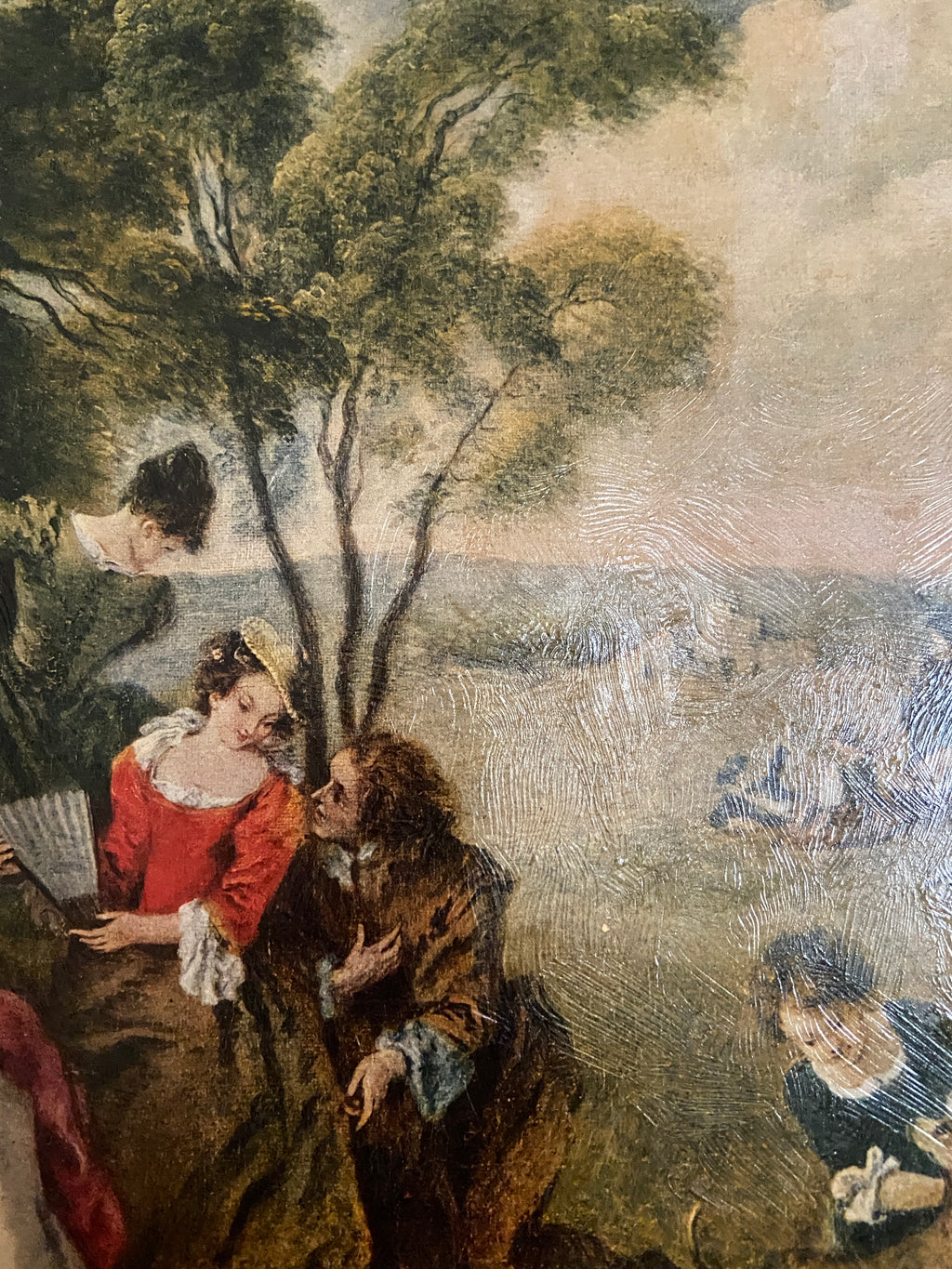 Reproduction vernie au pinceau