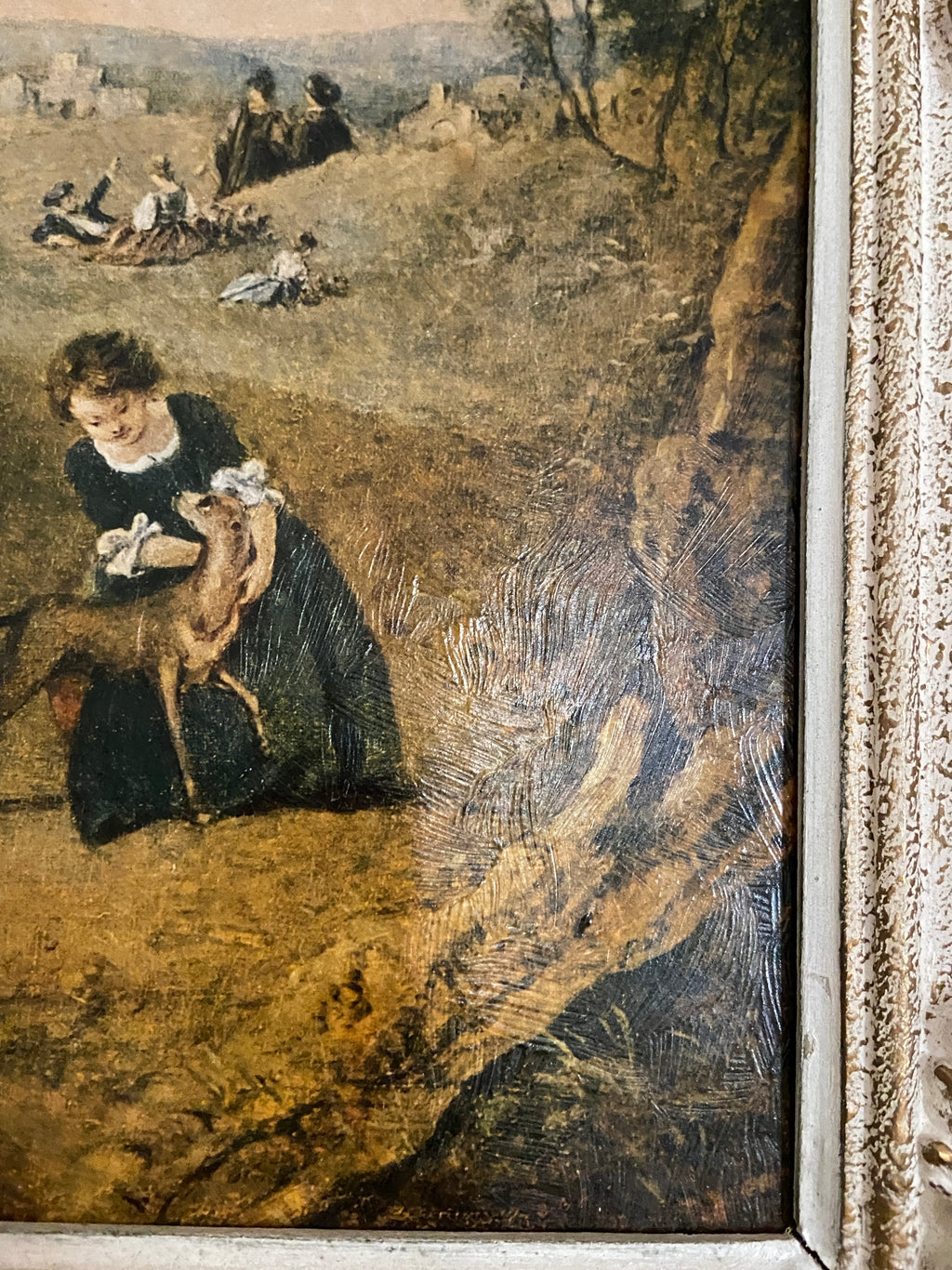 Reproduction vernie au pinceau